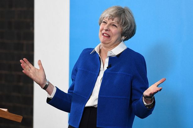 Theresa-May-Campaigns-In-Lancashire-And-The-West-Midlands